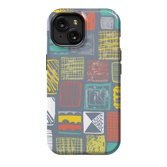 iPhone 15 StrongFit Square Metropolis Leaves by Rachael Taylor