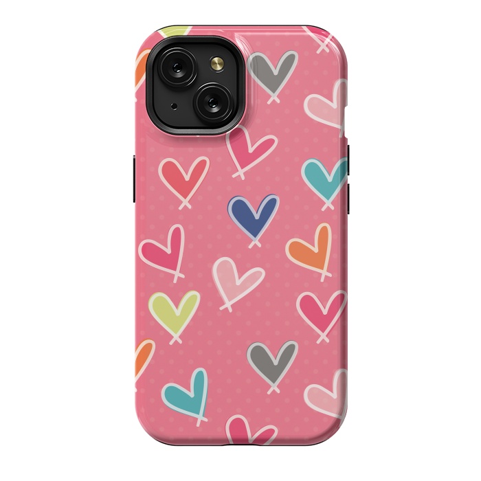iPhone 15 StrongFit Pink Blow Me One Last Kiss by Rosie Simons