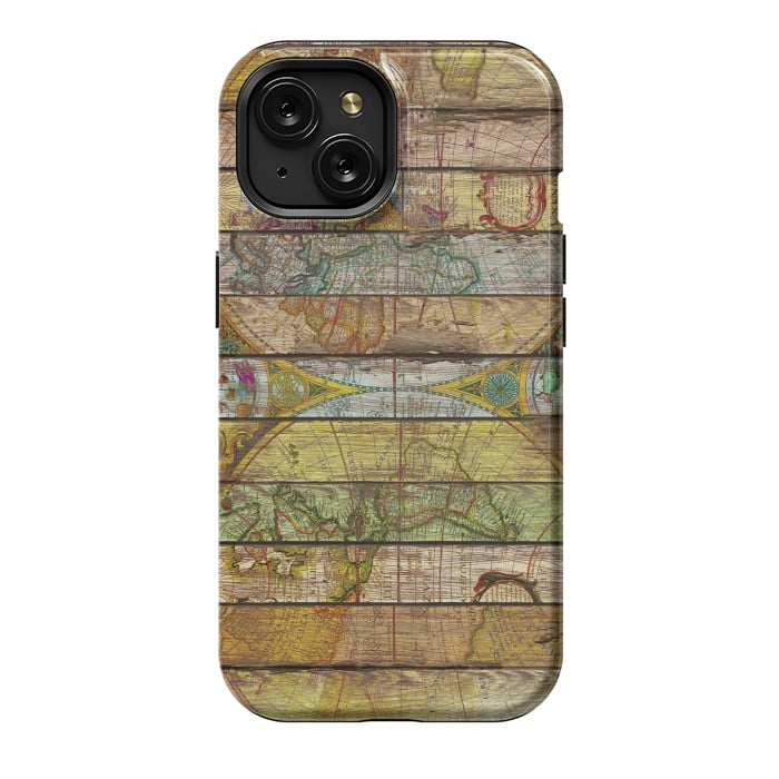 iPhone 15 StrongFit AROUND THE WORLD IN THIRTEEN MAPS by Diego Tirigall