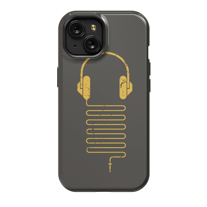 iPhone 15 StrongFit GOLD HEADPHONES by Sitchko