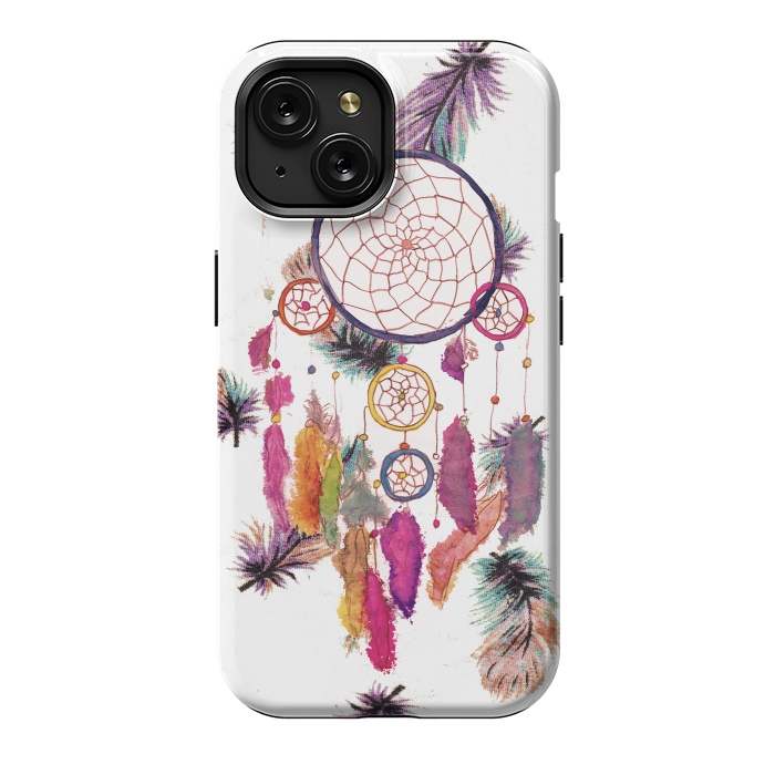iPhone 15 StrongFit Dreamcatcher and Feather Pattern by Girly Trend