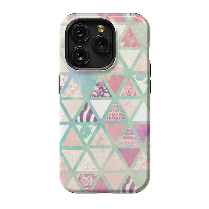 iPhone 15 Pro StrongFit Triangles sc by Girly Trend