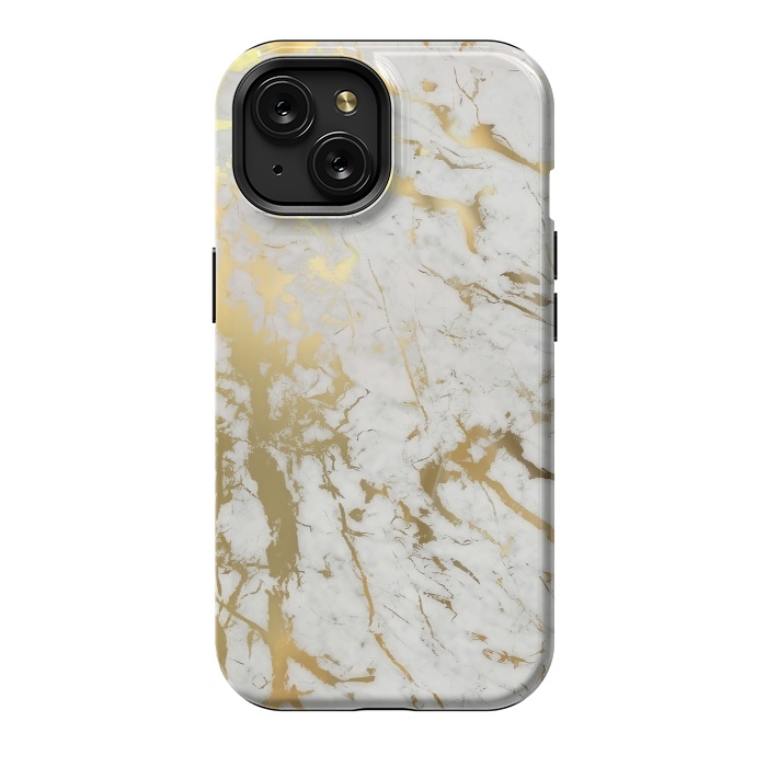 iPhone 15 StrongFit Gold Marble by M.O.K.