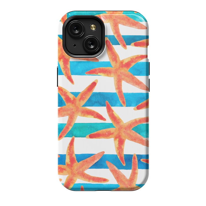 iPhone 15 StrongFit Starfish Tropics by Amaya Brydon