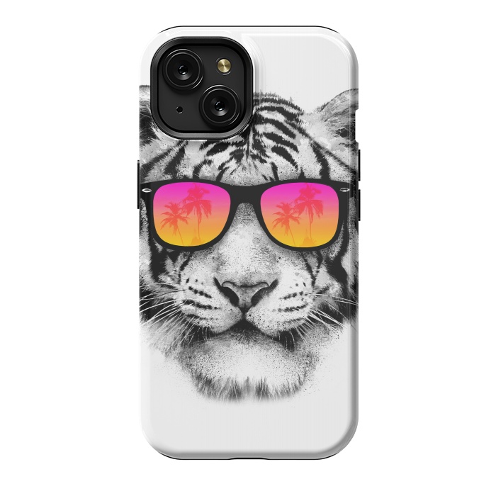 iPhone 15 StrongFit The Coolest Tiger by Mitxel Gonzalez