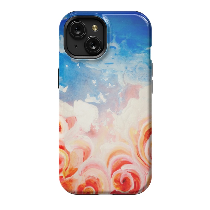 iPhone 15 StrongFit Peachy Roses by ANoelleJay