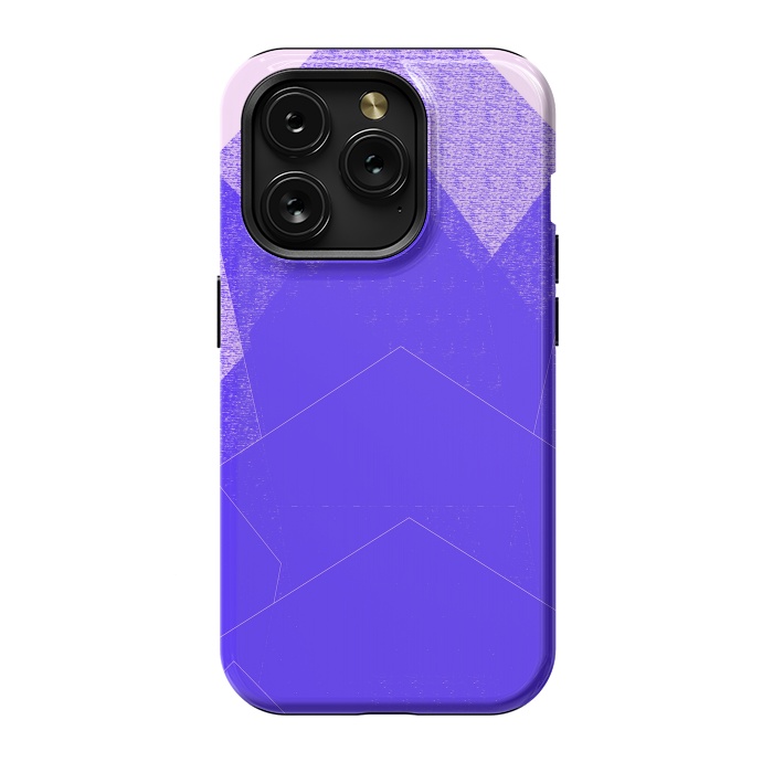 iPhone 15 Pro StrongFit Sunset Mountain Blue by ANoelleJay