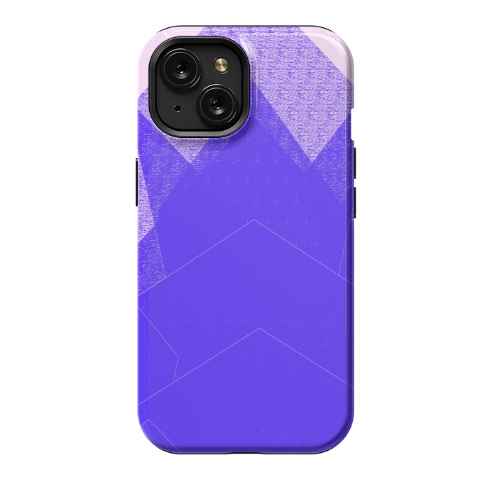 iPhone 15 StrongFit Sunset Mountain Blue by ANoelleJay