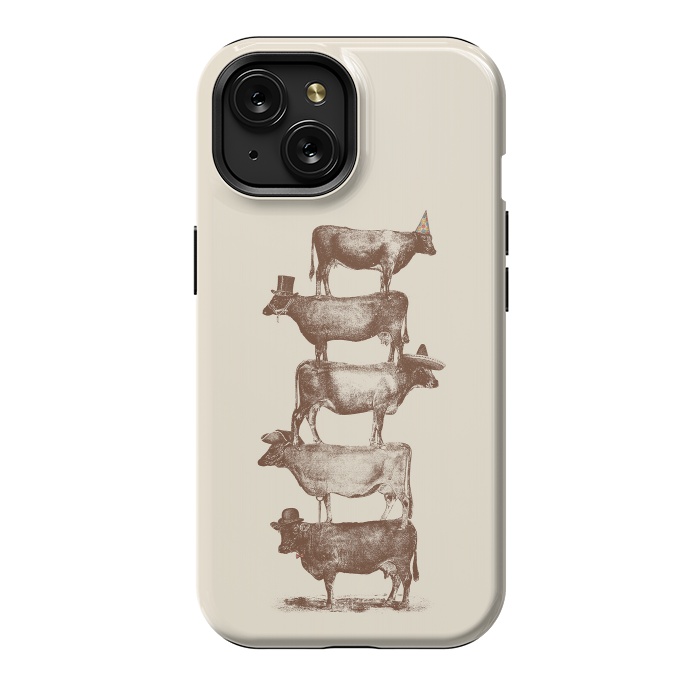 iPhone 15 StrongFit Cow Cow Nuts by Florent Bodart