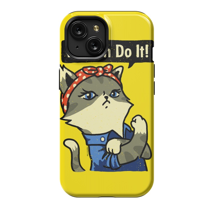 iPhone 15 StrongFit We Can Do It! Purrrsist! by Vó Maria