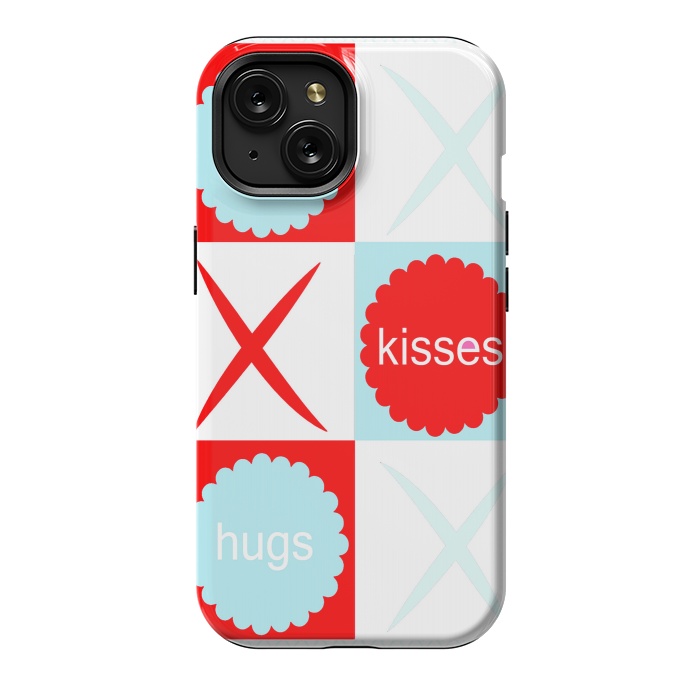 iPhone 15 StrongFit Hugs & Kissies by Bettie * Blue