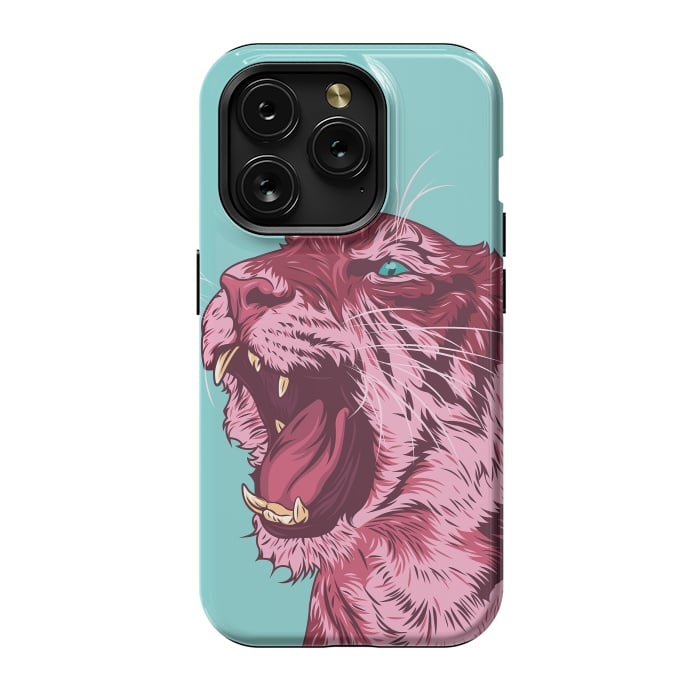 iPhone 15 Pro StrongFit Magenta tiger by Roland Banrévi