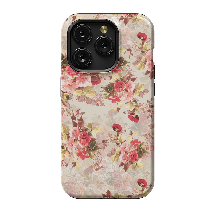 iPhone 15 Pro StrongFit Floral Pattern X by Riza Peker