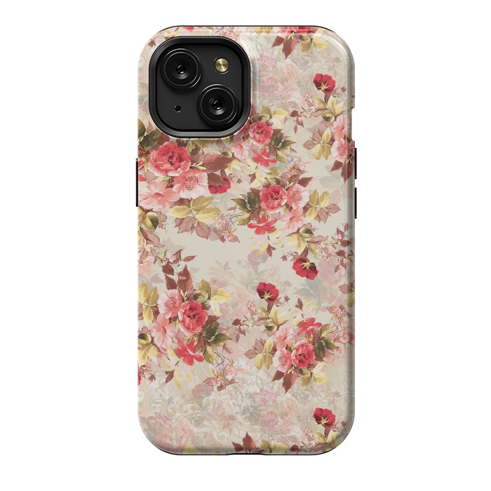 iPhone 15 StrongFit Floral Pattern X by Riza Peker
