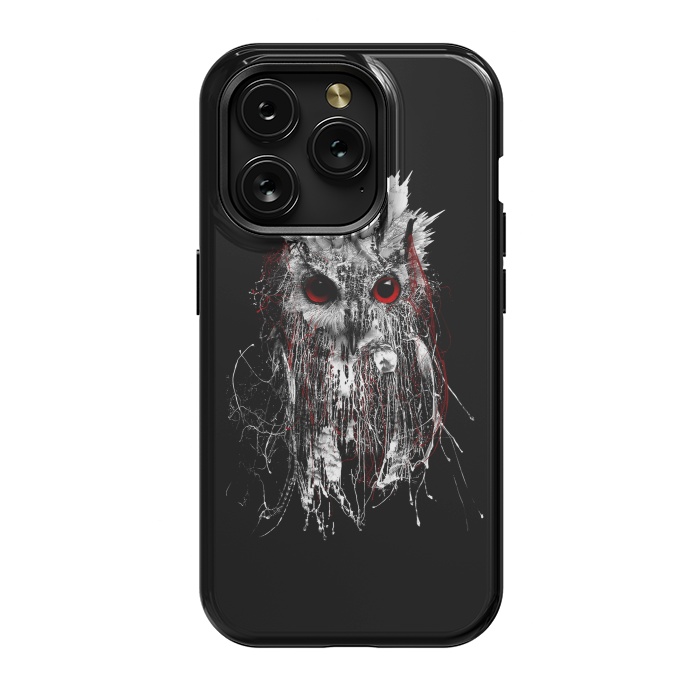 iPhone 15 Pro StrongFit Owl BW by Riza Peker