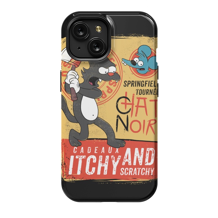 iPhone 15 StrongFit Chat Noir Simpsons by Ilustrata