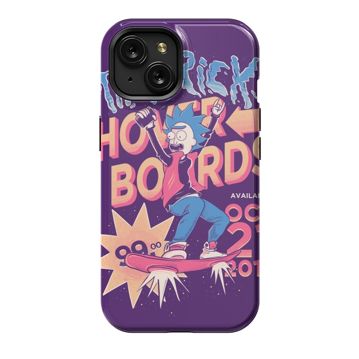 iPhone 15 StrongFit Tiny rick hoverboards by Ilustrata