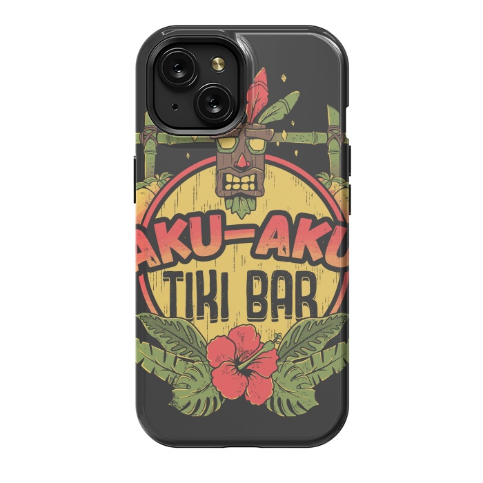iPhone 15 StrongFit Aku Aku - Tiki Bar by Ilustrata