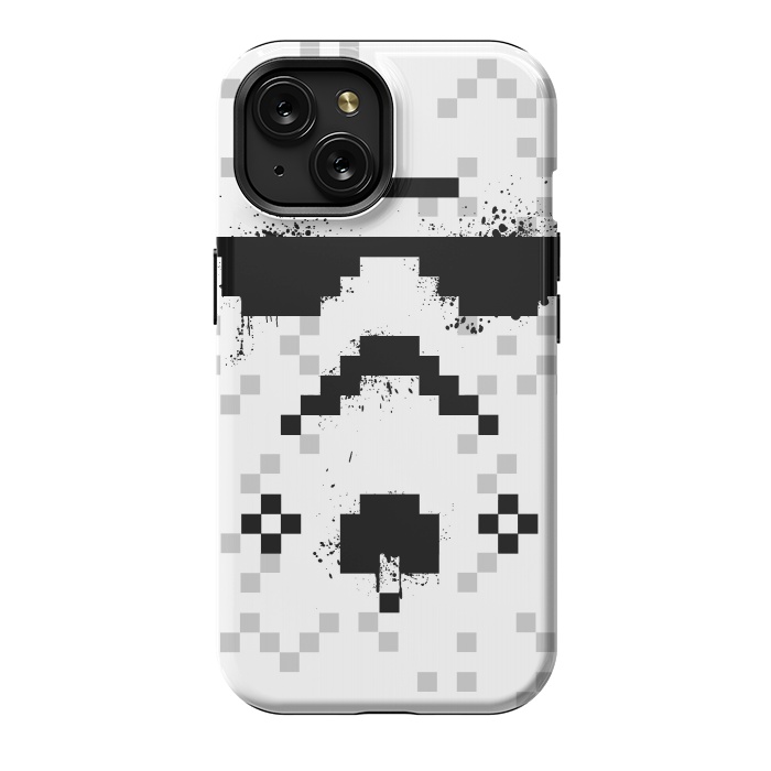 iPhone 15 StrongFit 8-bit Trooper - Black by Sitchko