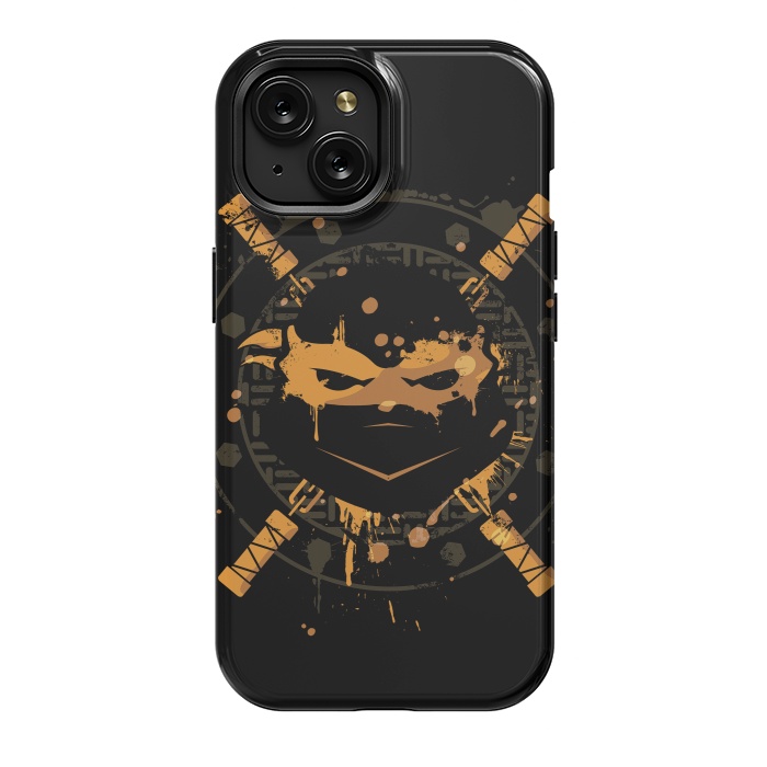iPhone 15 StrongFit Michelangelo Turtle by Sitchko