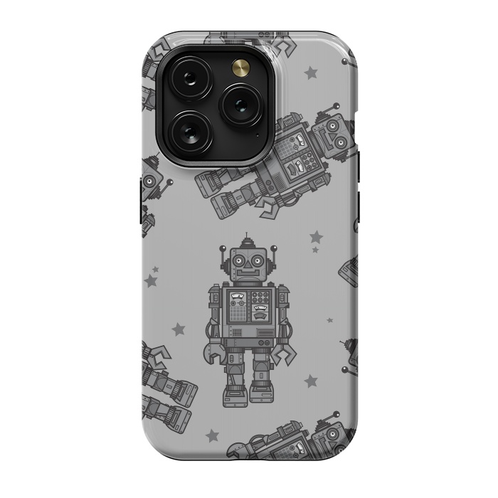 iPhone 15 Pro StrongFit A Vintage Robot Friend Pattern  by Wotto