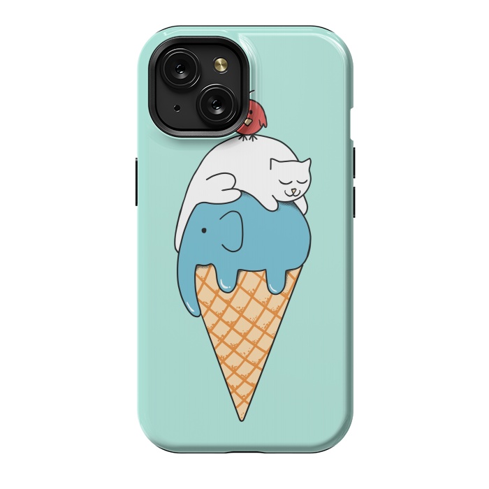 iPhone 15 StrongFit Animals Ice Cream by Coffee Man