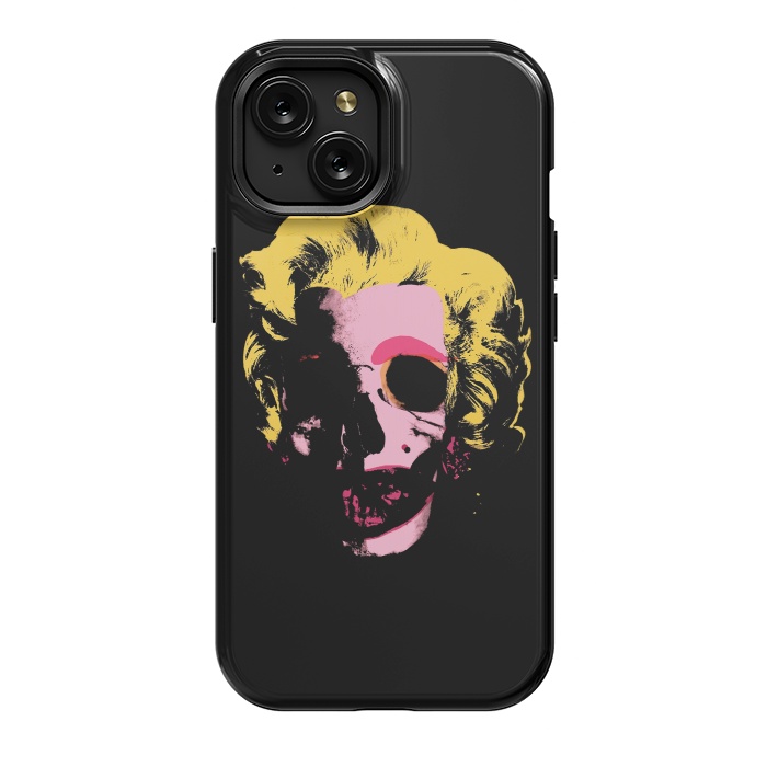 iPhone 15 StrongFit Marilyn Monroe Pop Art Skull by Alisterny
