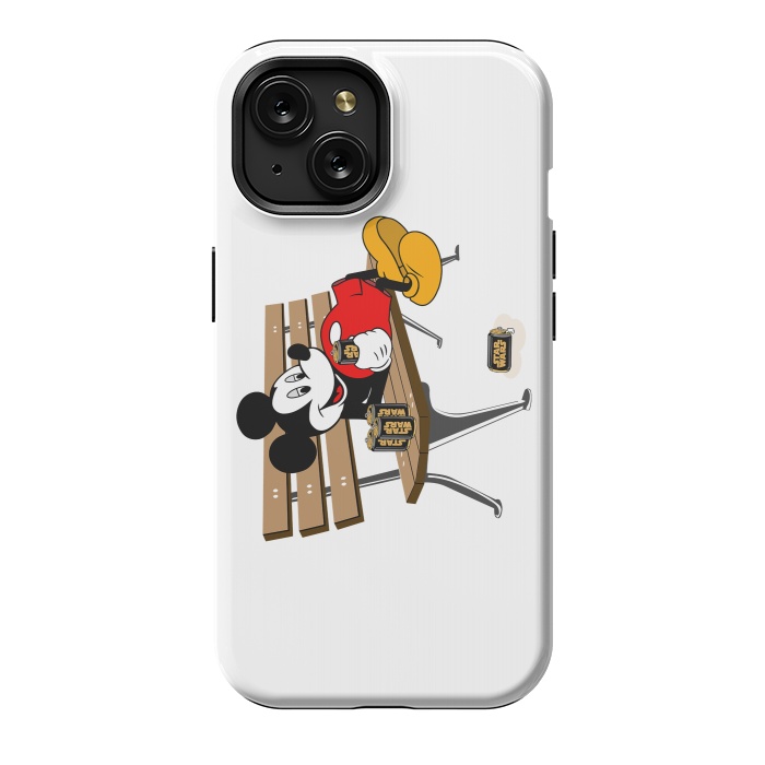iPhone 15 StrongFit Mickey Mouse Drinking Star Wars Beer by Alisterny