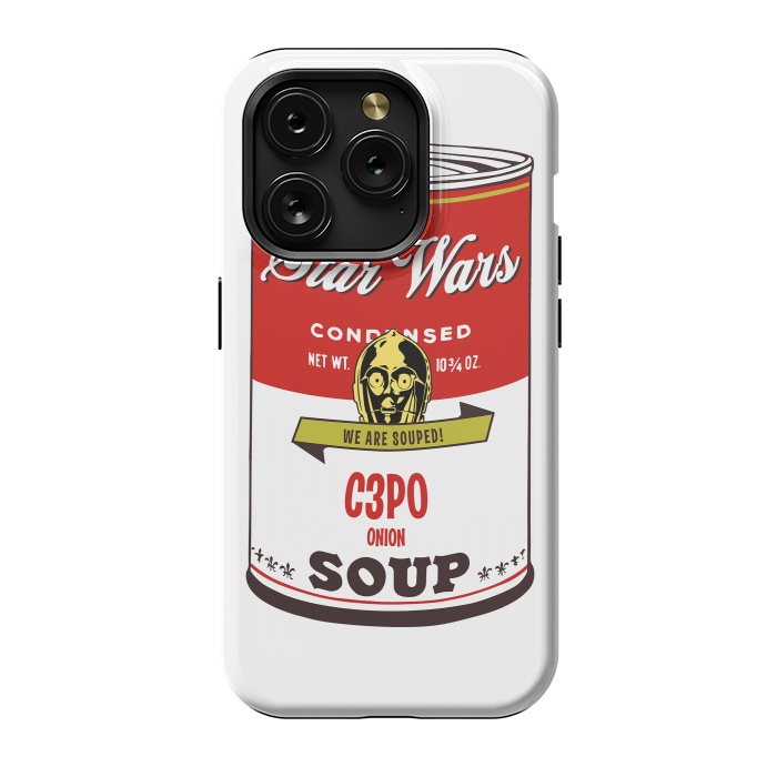 iPhone 15 Pro StrongFit Star Wars Campbells Soup C3PO by Alisterny
