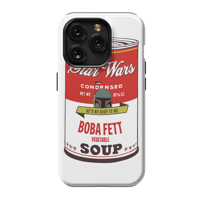 iPhone 15 Pro StrongFit Star Wars Campbells Soup Boba Fett by Alisterny