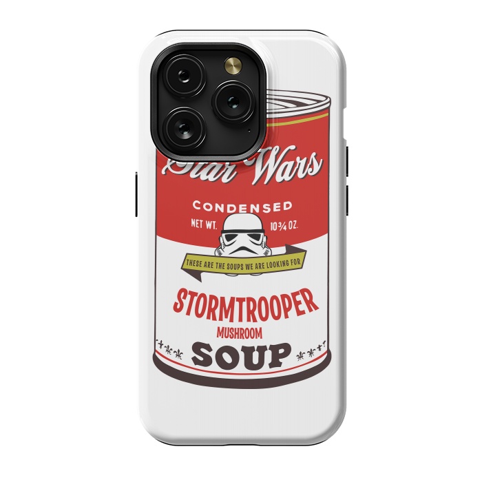 iPhone 15 Pro StrongFit Star Wars Campbells Soup Stormtrooper by Alisterny