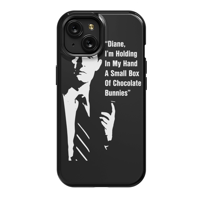 iPhone 15 StrongFit Twin Peaks Diane Chocolate Bunnies by Alisterny