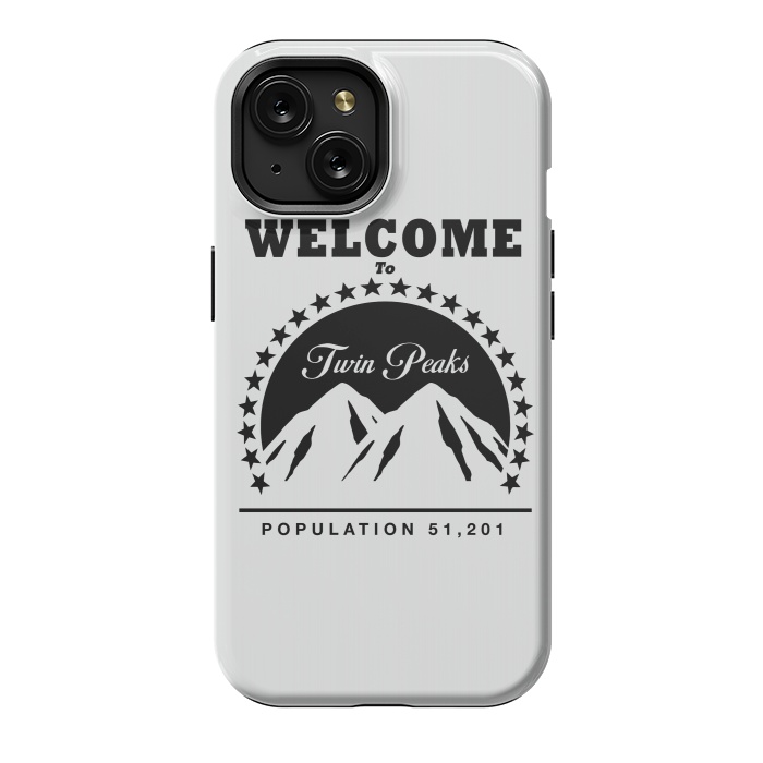 iPhone 15 StrongFit Twin Peaks Paramount Logo by Alisterny