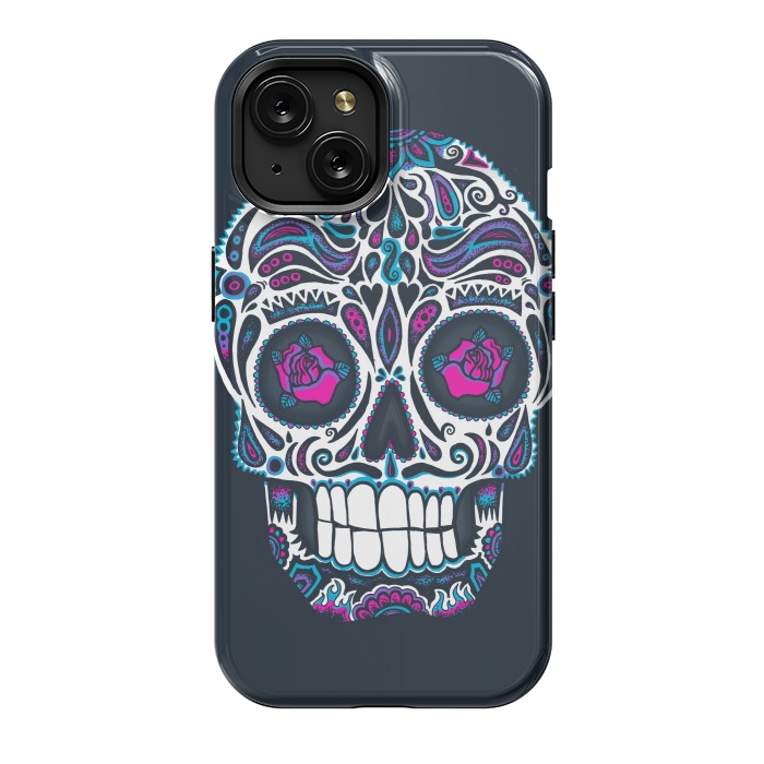 iPhone 15 StrongFit Calavera IV Neon  by Wotto
