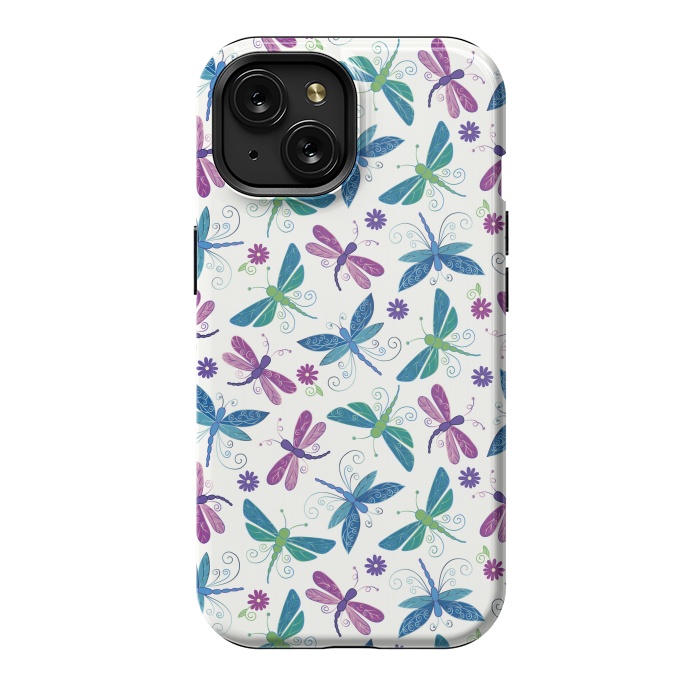 iPhone 15 StrongFit Dragonflies by TracyLucy Designs
