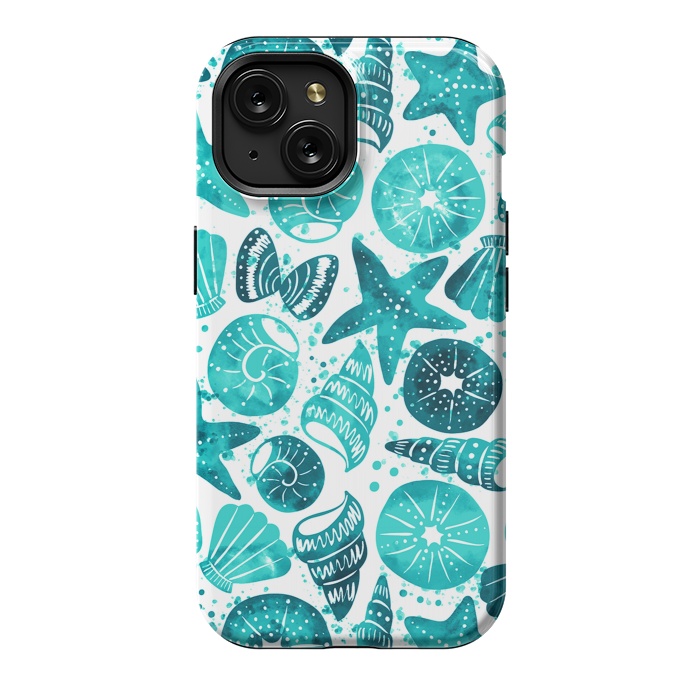 iPhone 15 StrongFit sea shells 2 by Laura Grant