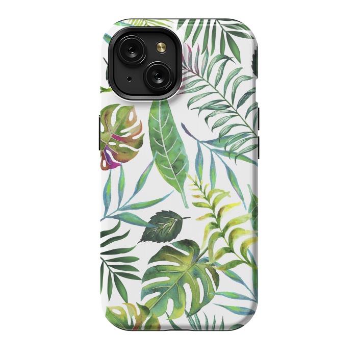 iPhone 15 StrongFit Tropical Flora by Uma Prabhakar Gokhale