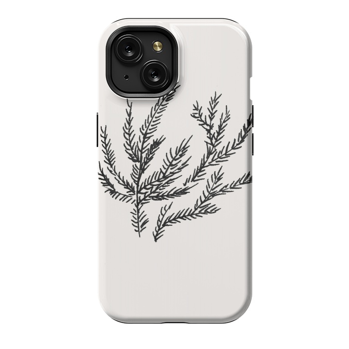 iPhone 15 StrongFit Summer Coral Fern by Caitlin Workman