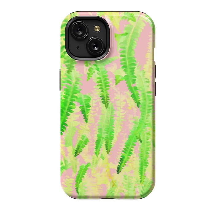 iPhone 15 StrongFit Blush Green Glow  by Uma Prabhakar Gokhale