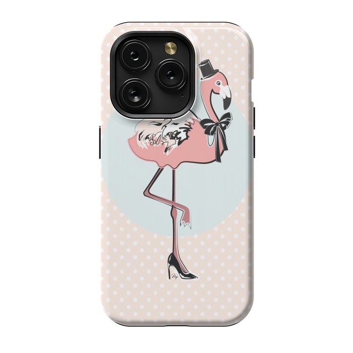 iPhone 15 Pro StrongFit Stylish Flamingo by Martina
