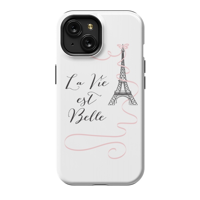 iPhone 15 StrongFit Eiffel Tower Quote by Martina