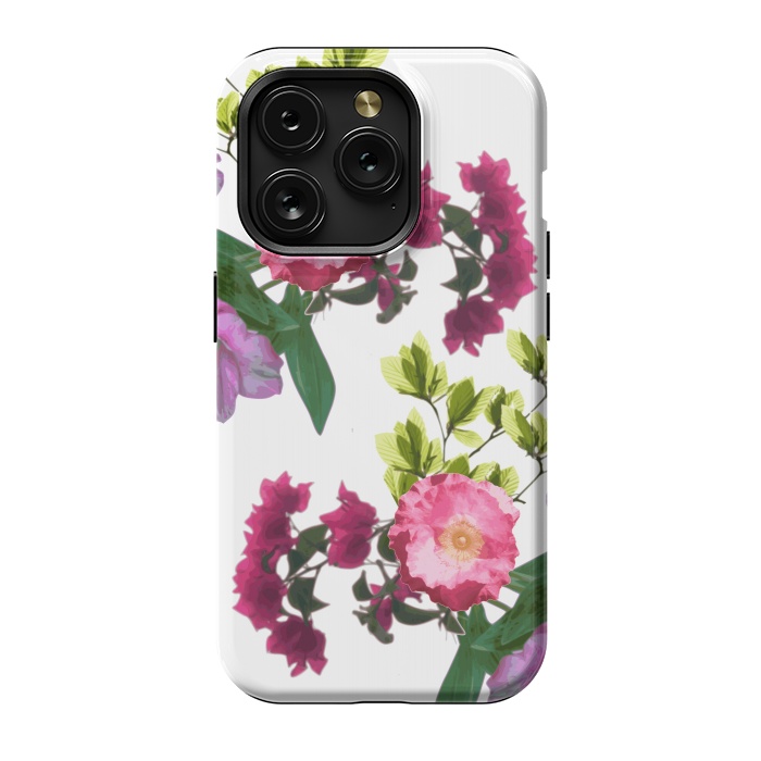 iPhone 15 Pro StrongFit Colorful Floral Print by Zala Farah