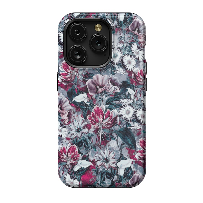 iPhone 15 Pro StrongFit Floral Blue by Riza Peker