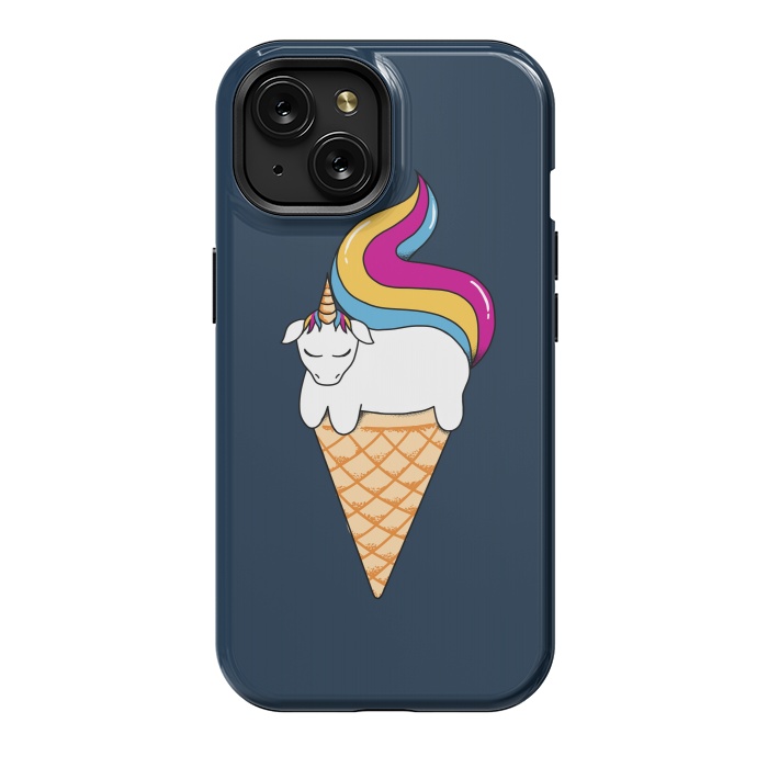 iPhone 15 StrongFit uni-cone blue by Coffee Man