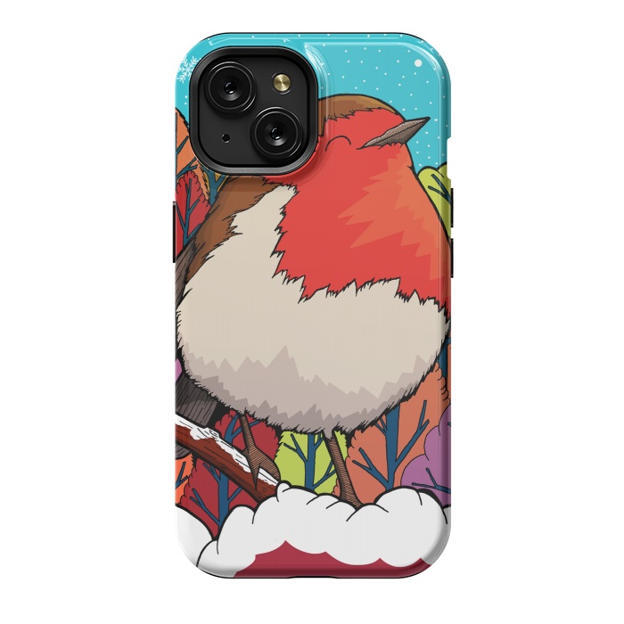 iPhone 15 StrongFit The Big Red Robin by Steve Wade (Swade)