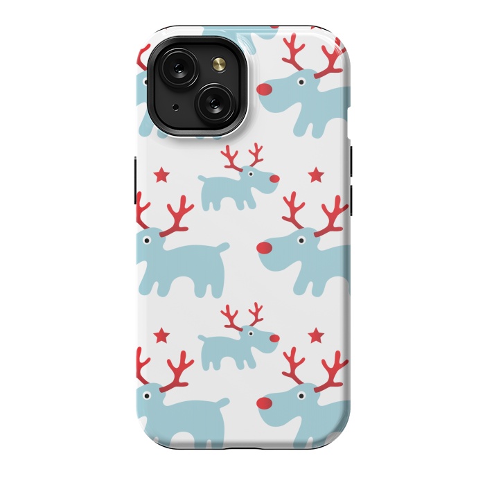 iPhone 15 StrongFit Cute Reindeers by Martina