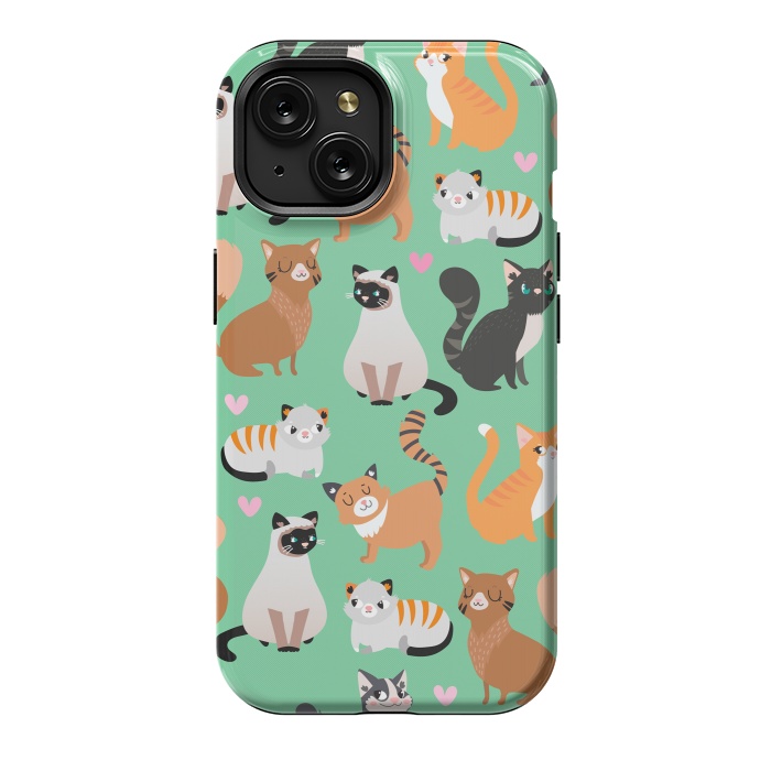 iPhone 15 StrongFit Cats cats cats by Maria Jose Da Luz