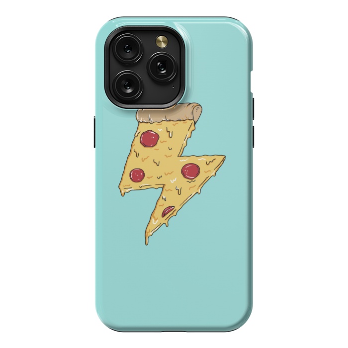 iPhone 15 Pro Max StrongFit Pizza power green by Coffee Man