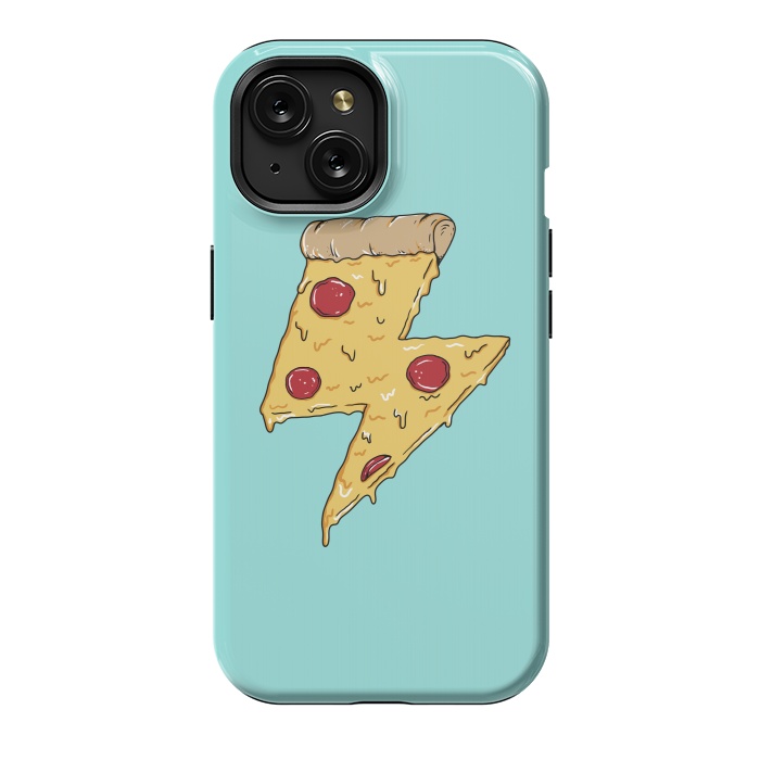iPhone 15 StrongFit Pizza power green by Coffee Man