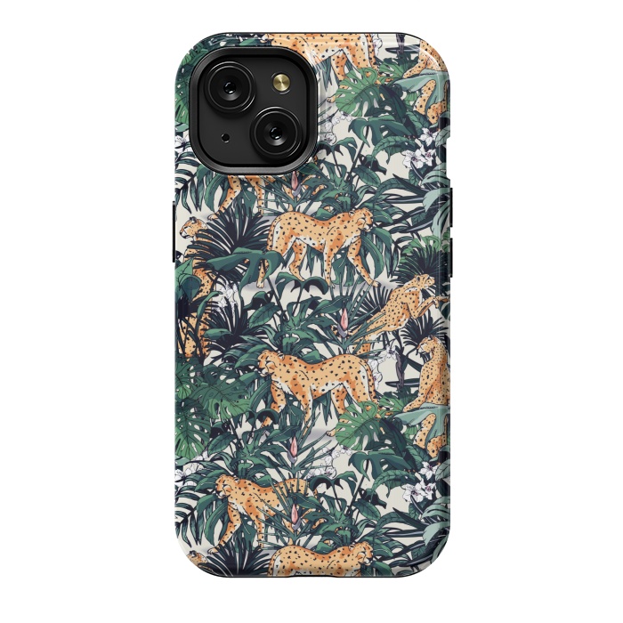 iPhone 15 StrongFit Cheetah in the wild jungle  by Mmartabc